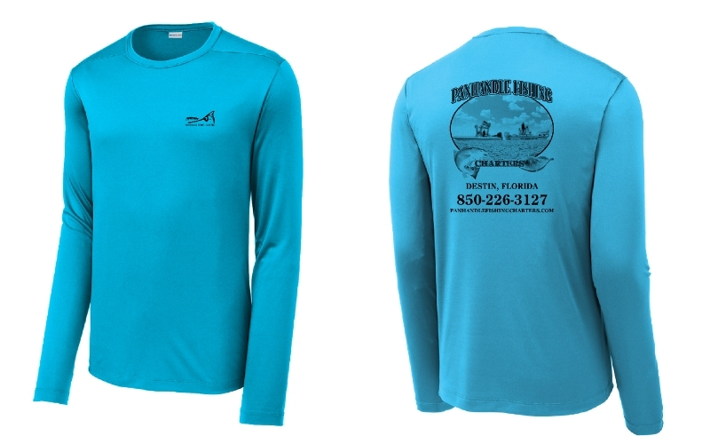 Panhandle Fishing Charters- Adult Long Sleeve Shirt/Blue ~ Panhandle Fishing  Charters