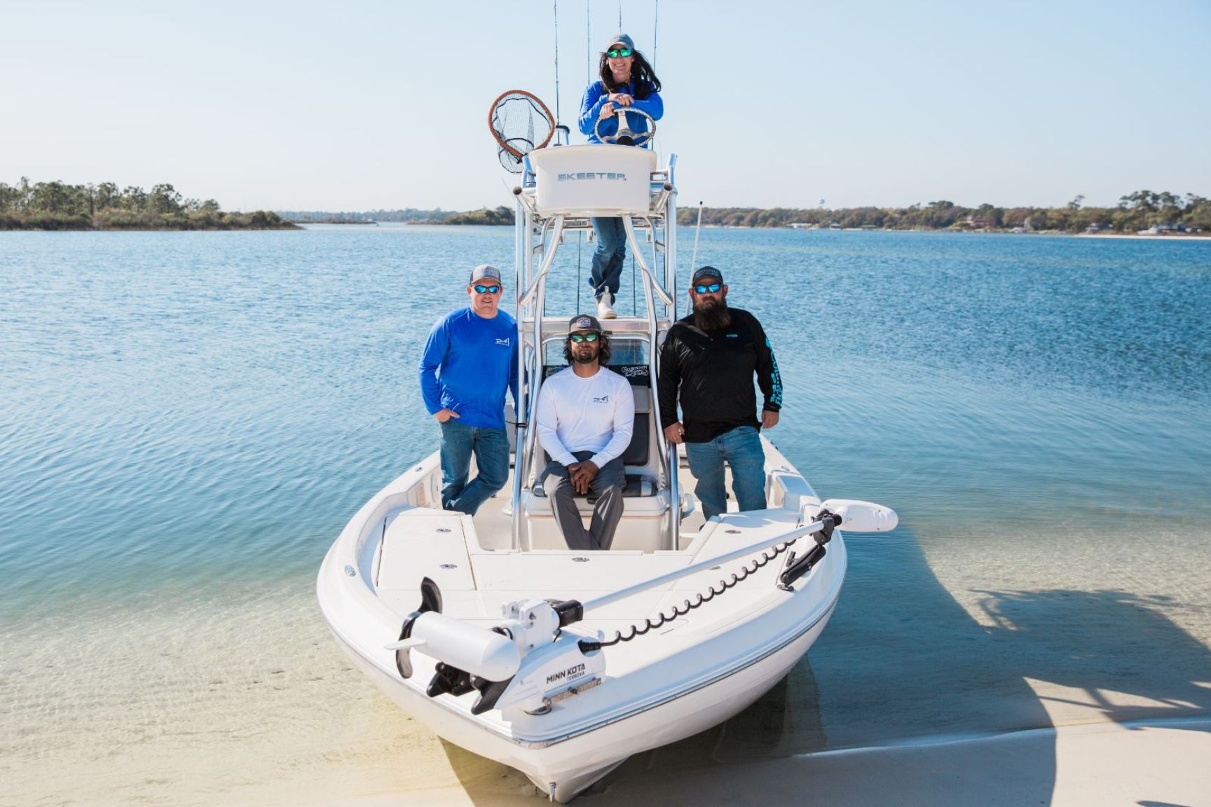 The Captains from Panhandle Fishing Charters pose during a rare break from fishing near Destin, FL